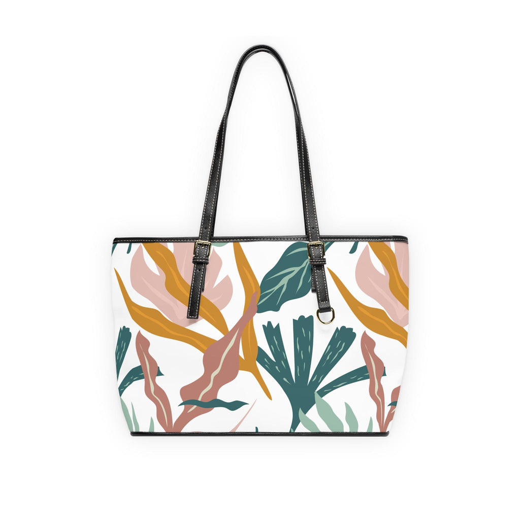 Modern Abstract Floral PU Leather Shoulder Bag - Stylish Handbag, Trendy Tote, Women's Accessories, Everyday Carry, Gift for Her - A Kingdom Lifestyle