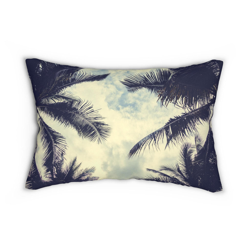 Tropical Palm Lumbar Pillow Bohemian Decor, Beach House Accessories, Summer Vibes, Coastal Home, Gift for Friends. Add this statement piece to your collection today! Limited stock available. - A Kingdom Lifestyle