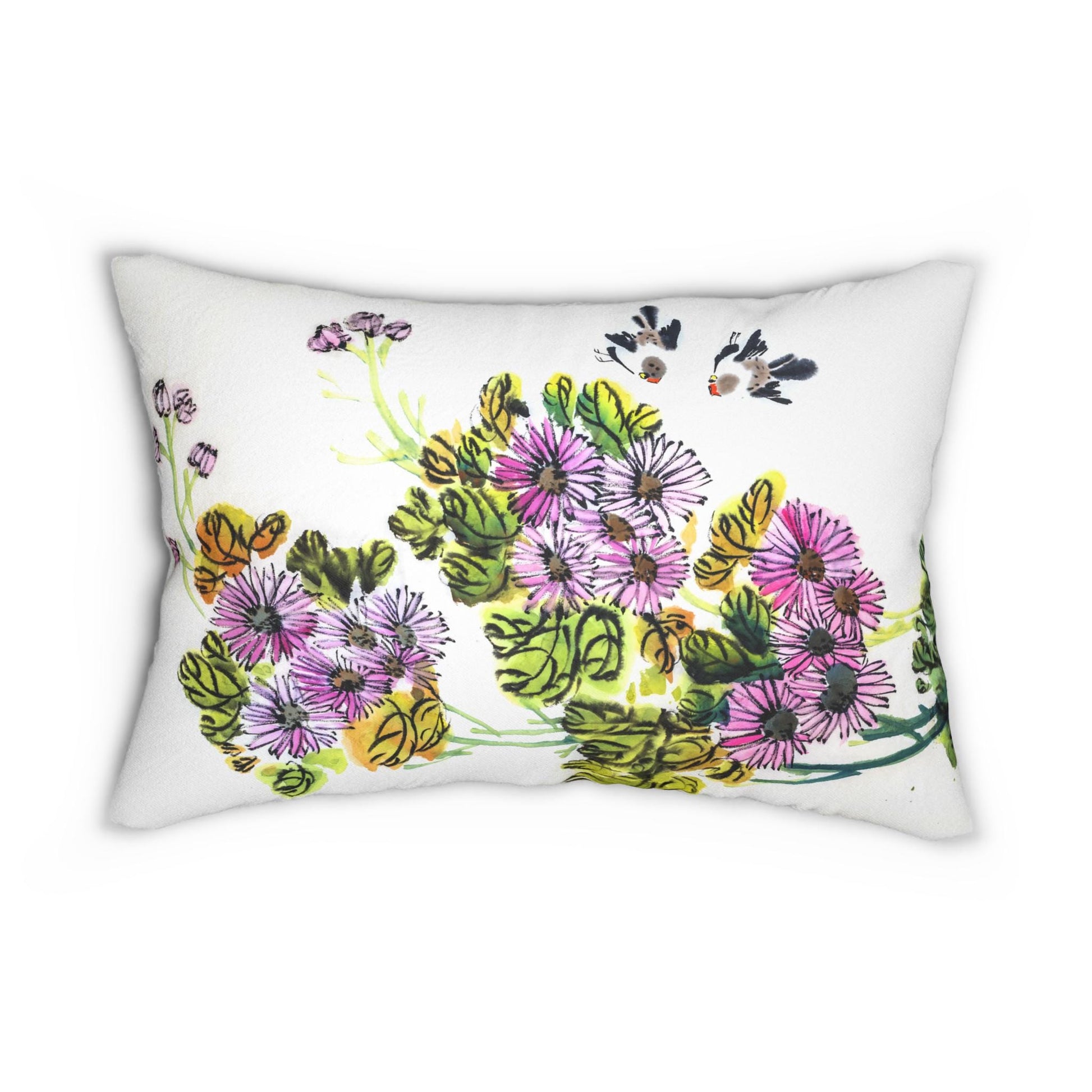 Botanical Lumbar Pillow, Flower Cushion, Home Decor, Nature Themed Gift, Floral Throw Pillow, Living Room Accent. Add this statement piece to your collection today! Limited stock available. - A Kingdom Lifestyle