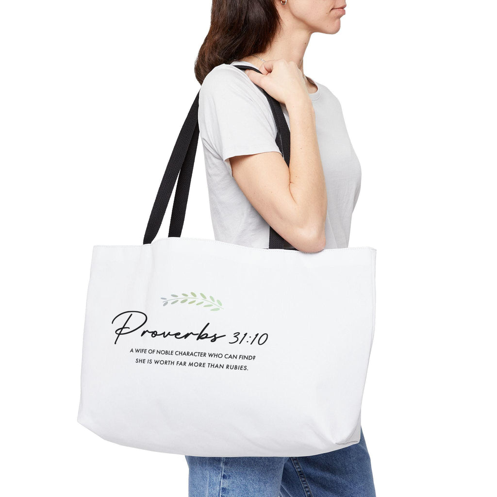 Christian Weekender Bag For Weekender Travel Case Christian Women Gift Mom Bag Bible Verse Proverbs Purse - A Kingdom Lifestyle