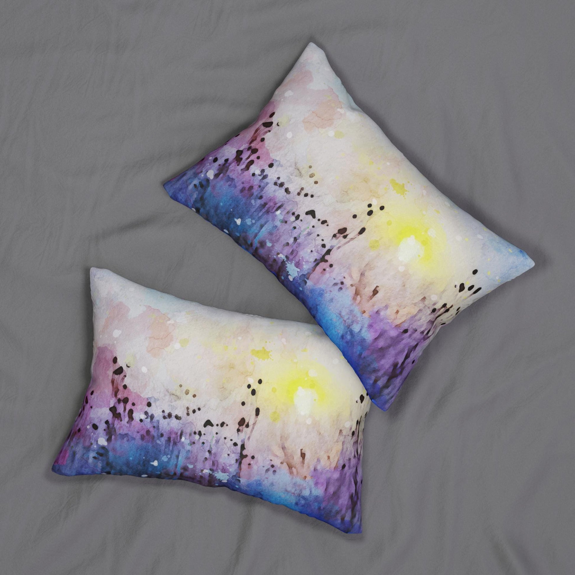 Watercolor Floral Lumbar Pillow, Cozy Home Decor, Boho Accent, Gift for Her, Living Room Cushion, Modern Design, Art Print. Add this statement piece to your collection today! Limited stock available. - A Kingdom Lifestyle