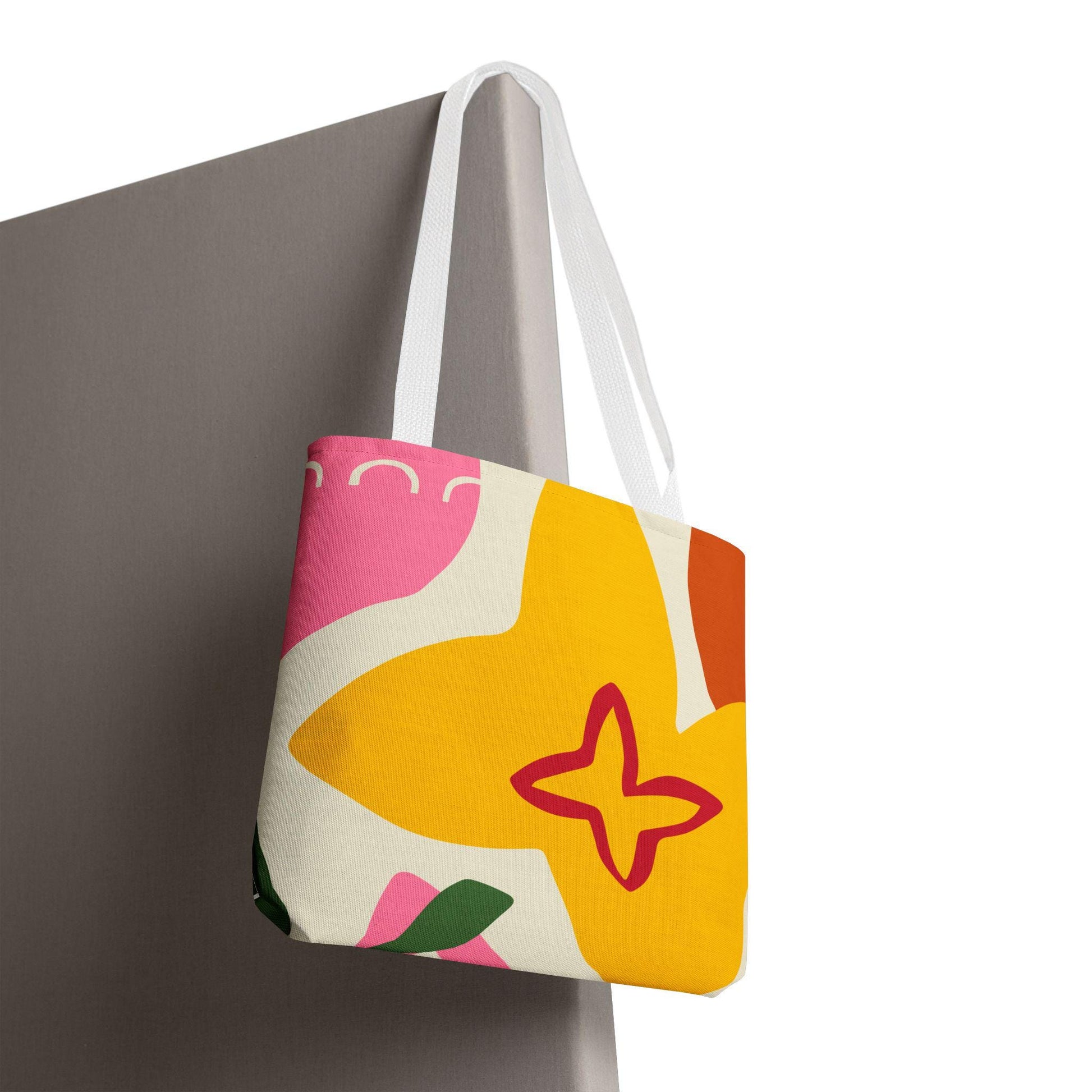 Vibrant Spring Floral Tote Bag, Stylish Beach Bag, Cute Grocery Tote, Colorful Eco-Friendly Shopping Bag, Perfect Gift for Her - A Kingdom Lifestyle
