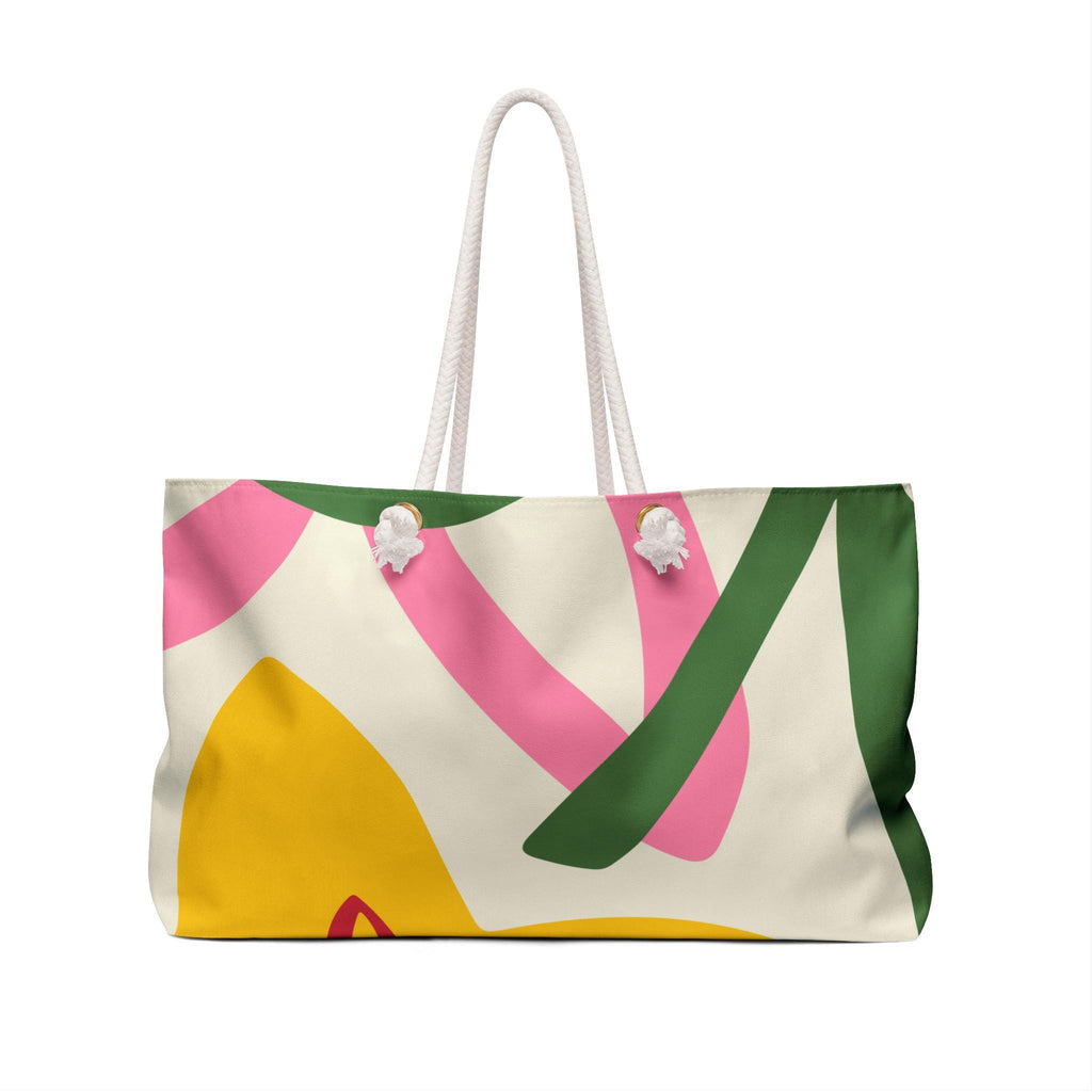 Bright and Cheerful Spring Weekender Bag Travel Tote, Beach Bag, Overnight Bag, Colorful Carryall, Perfect Gift for Adventurers. - A Kingdom Lifestyle