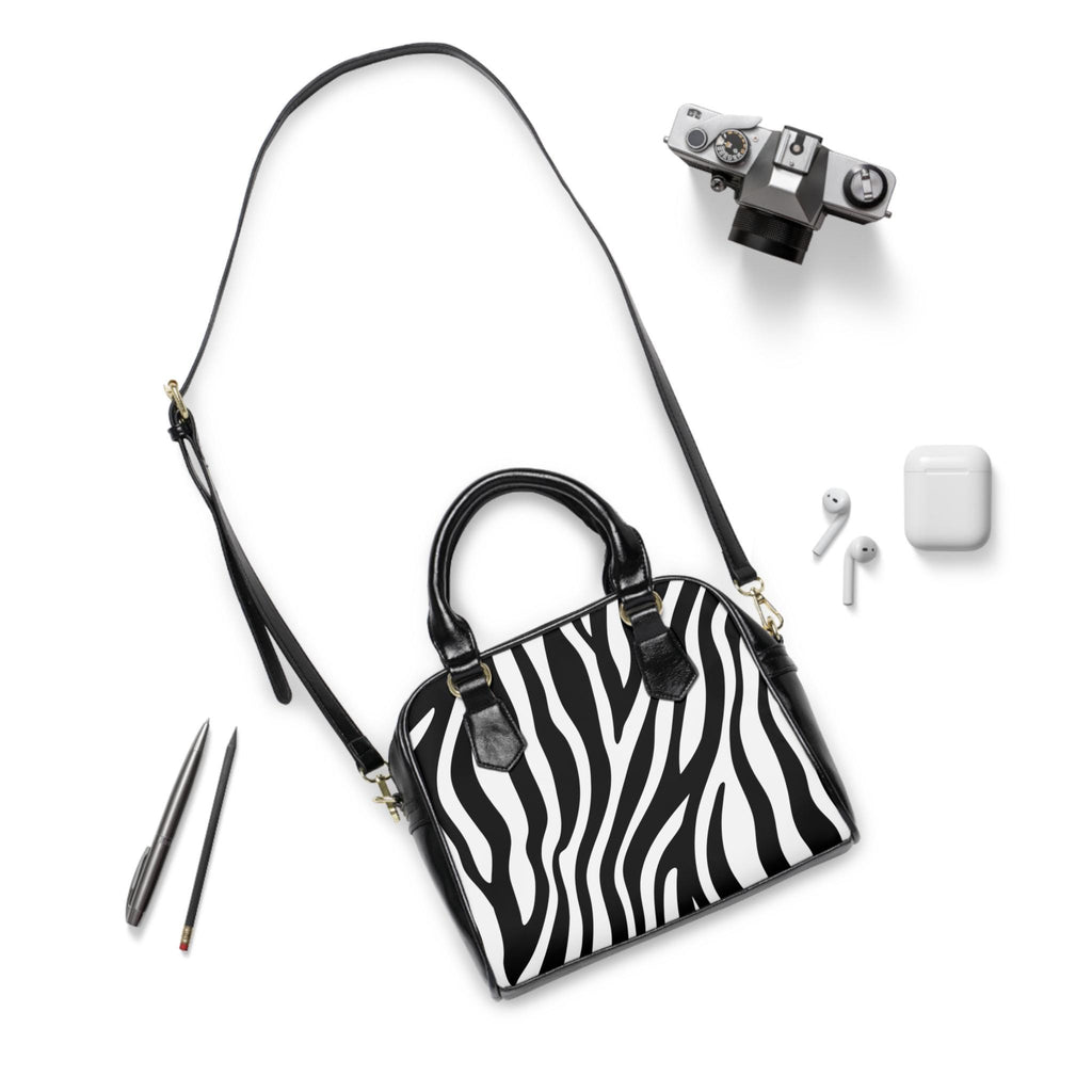 Chic Zebra Print Shoulder Handbag Stylish Animal Print Purse, Great for Everyday Use, Fashion Accessory, Gift for Her, Trendy Tote - A Kingdom Lifestyle