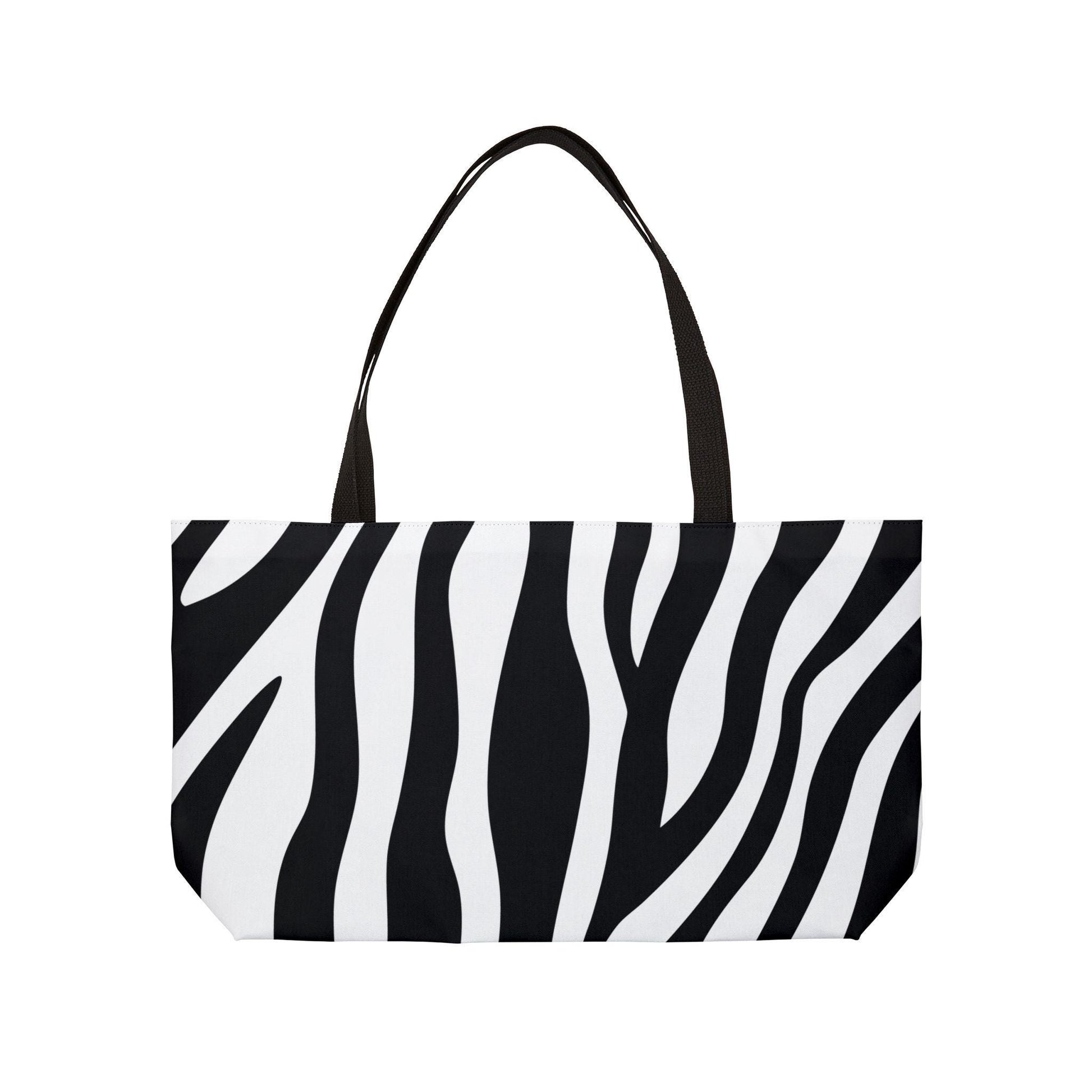 Stylish Zebra Print Weekender Tote Bag, Travel Bag, Beach Bag, Overnight Bag, Durable Weekend Accessory - A Kingdom Lifestyle