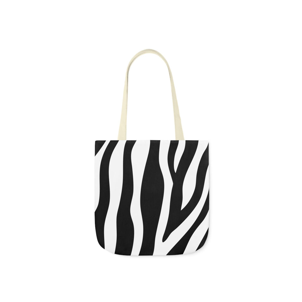 Zebra Print Canvas Tote Bag, Stylish Eco Friendly Grocery Bag, Fashionable Beach Tote, Gift for Animal Lovers, Versatile Shopping Bag - A Kingdom Lifestyle
