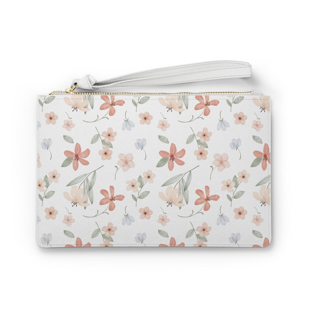 Pink Floral Clutch Bag Elegant Accessory for Weddings Parties, & Everyday Use Chic Gift for Her, Stylish Makeup Pouch, Trendy Wristlet - A Kingdom Lifestyle