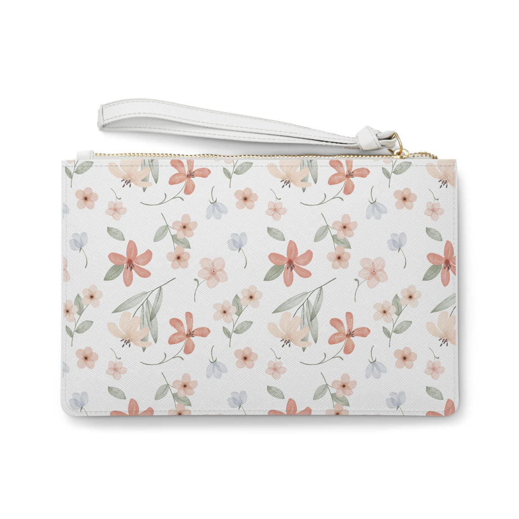 Pink Floral Clutch Bag Elegant Accessory for Weddings Parties, & Everyday Use Chic Gift for Her, Stylish Makeup Pouch, Trendy Wristlet - A Kingdom Lifestyle