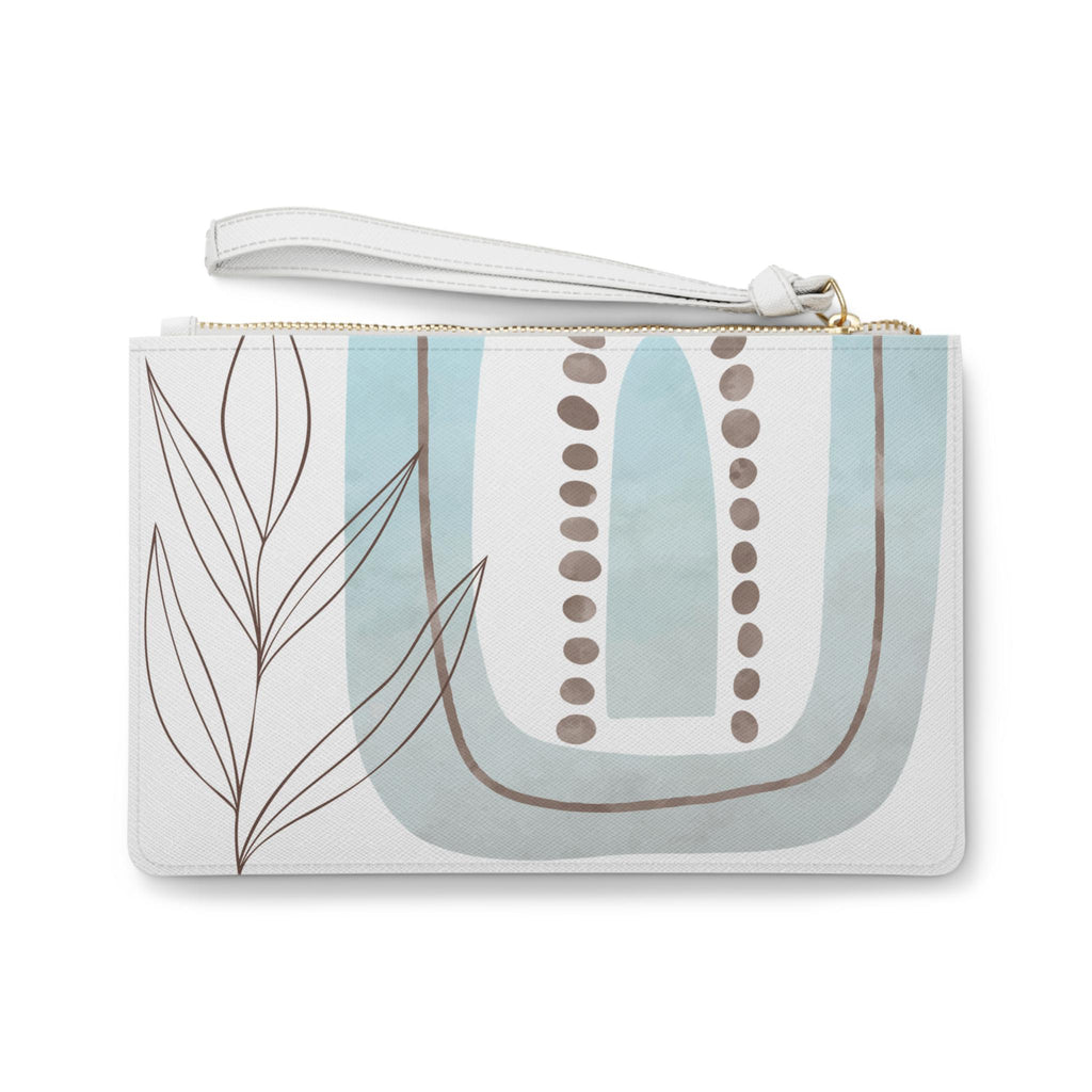Modern Turquoise Print Boho Clutch Bag, Stylish Handbag, Minimalist Accessory, Gift for Her Everyday Use Travel Bag, Summer Vibes - A Kingdom Lifestyle