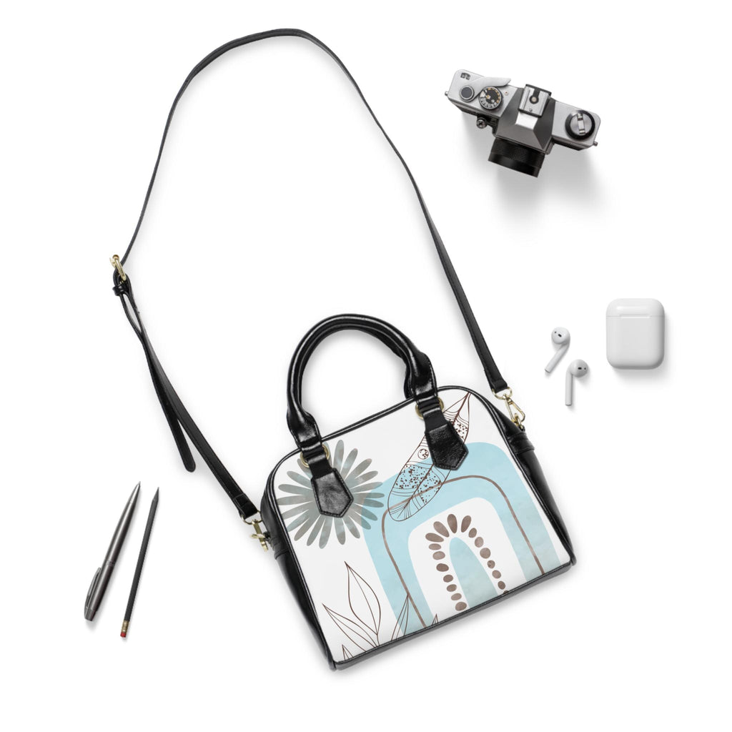 Chic Floral Turquoise Mod Print Shoulder Handbag Stylish Tote for Everyday Perfect for Gifts Accessories for Women, Fashionable Handbag Idea - A Kingdom Lifestyle
