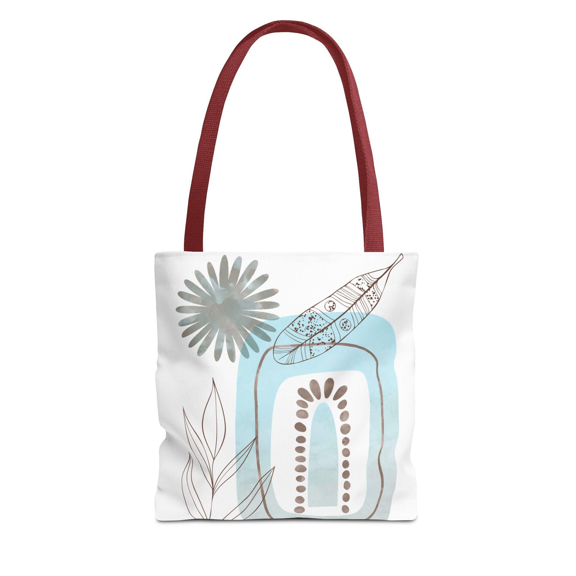 Boho Turquosie Floral Tote Bag Chic Eco-Friendly Carryall, Stylish Shopping Bag, Beach Tote, Gift for Her, Bohemian Style - A Kingdom Lifestyle