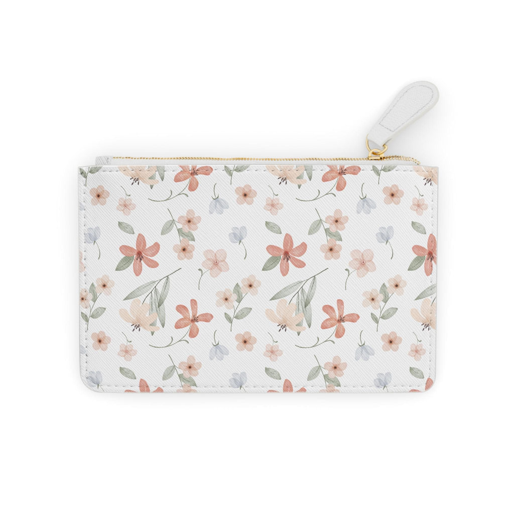 Pink Floral Mini Clutch Bag Stylish Makeup Pouch, Travel Organizer, Gift for Her, Boho Bag, Eco-Friendly Clutch - A Kingdom Lifestyle