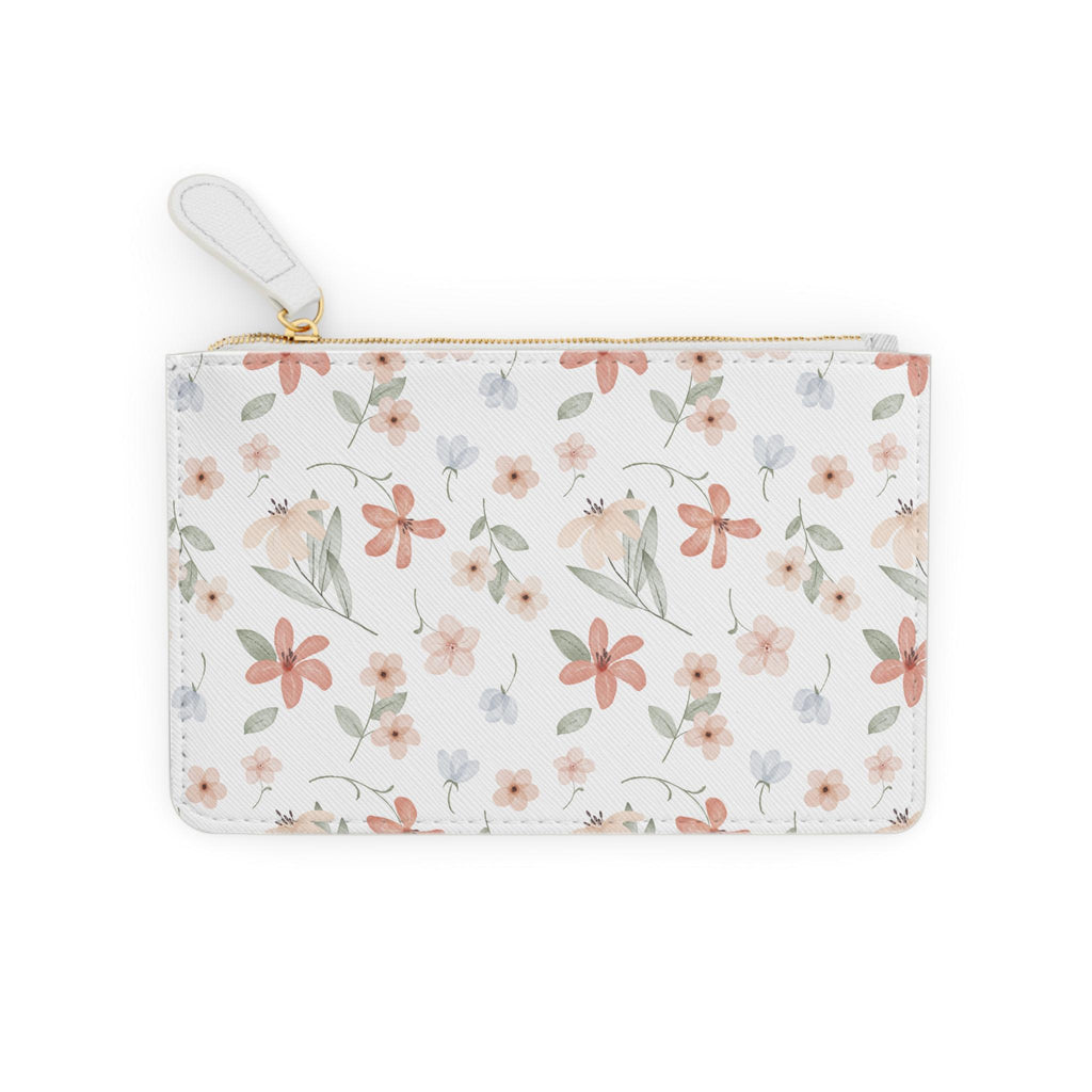Pink Floral Mini Clutch Bag Stylish Makeup Pouch, Travel Organizer, Gift for Her, Boho Bag, Eco-Friendly Clutch - A Kingdom Lifestyle