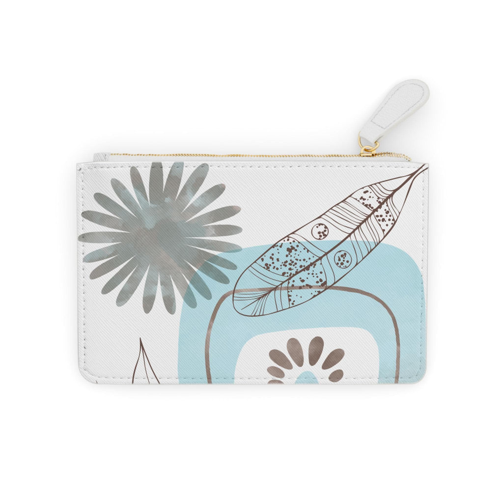 Modern Turquosie Print Mini Clutch Bag, Stylish Handbag, Travel Accessory, Gift for Her, Eco-Friendly Pouch, Festival Bag, Everyday Use - A Kingdom Lifestyle