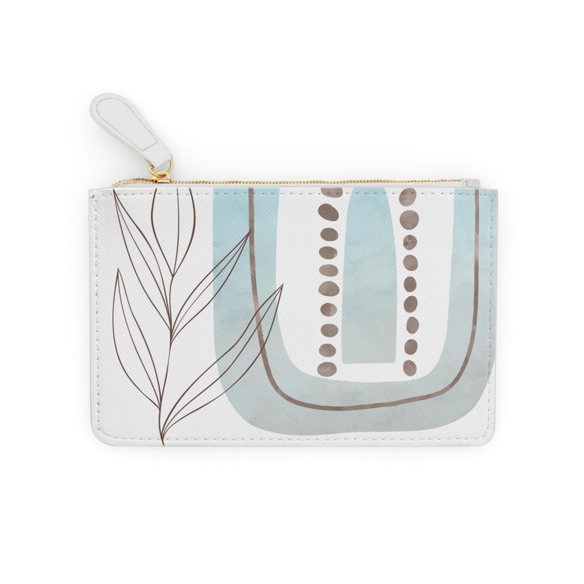 Modern Turquosie Print Mini Clutch Bag, Stylish Handbag, Travel Accessory, Gift for Her, Eco-Friendly Pouch, Festival Bag, Everyday Use - A Kingdom Lifestyle