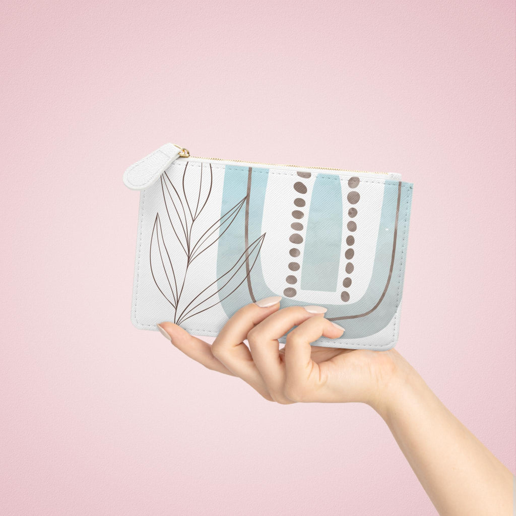 Modern Turquosie Print Mini Clutch Bag, Stylish Handbag, Travel Accessory, Gift for Her, Eco-Friendly Pouch, Festival Bag, Everyday Use - A Kingdom Lifestyle
