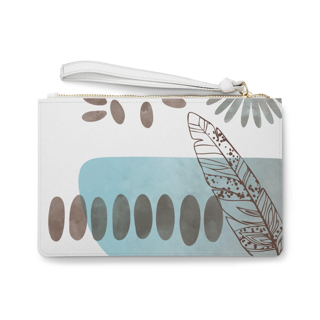 Modern Turquosie Print Minimalist Clutch Bag Stylish Purse for Women Ideal for Events or Everyday Use Perfect Gift, Artistically Designed - A Kingdom Lifestyle