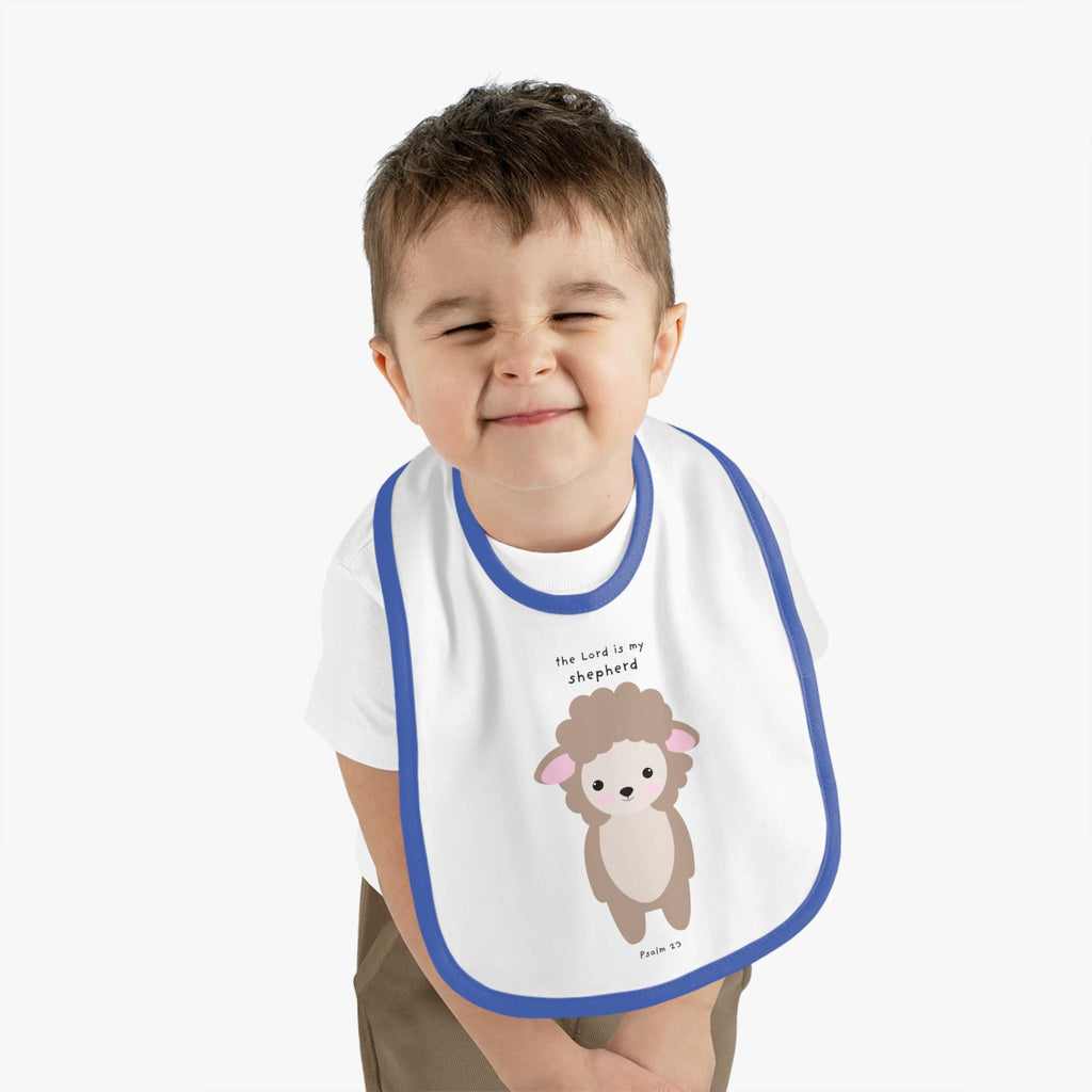 Cute Baby Bib with Sheep Design, Perfect for Baby Showers, Religious Gifts, New Parents, Humorous Mealtime - A Kingdom Lifestyle