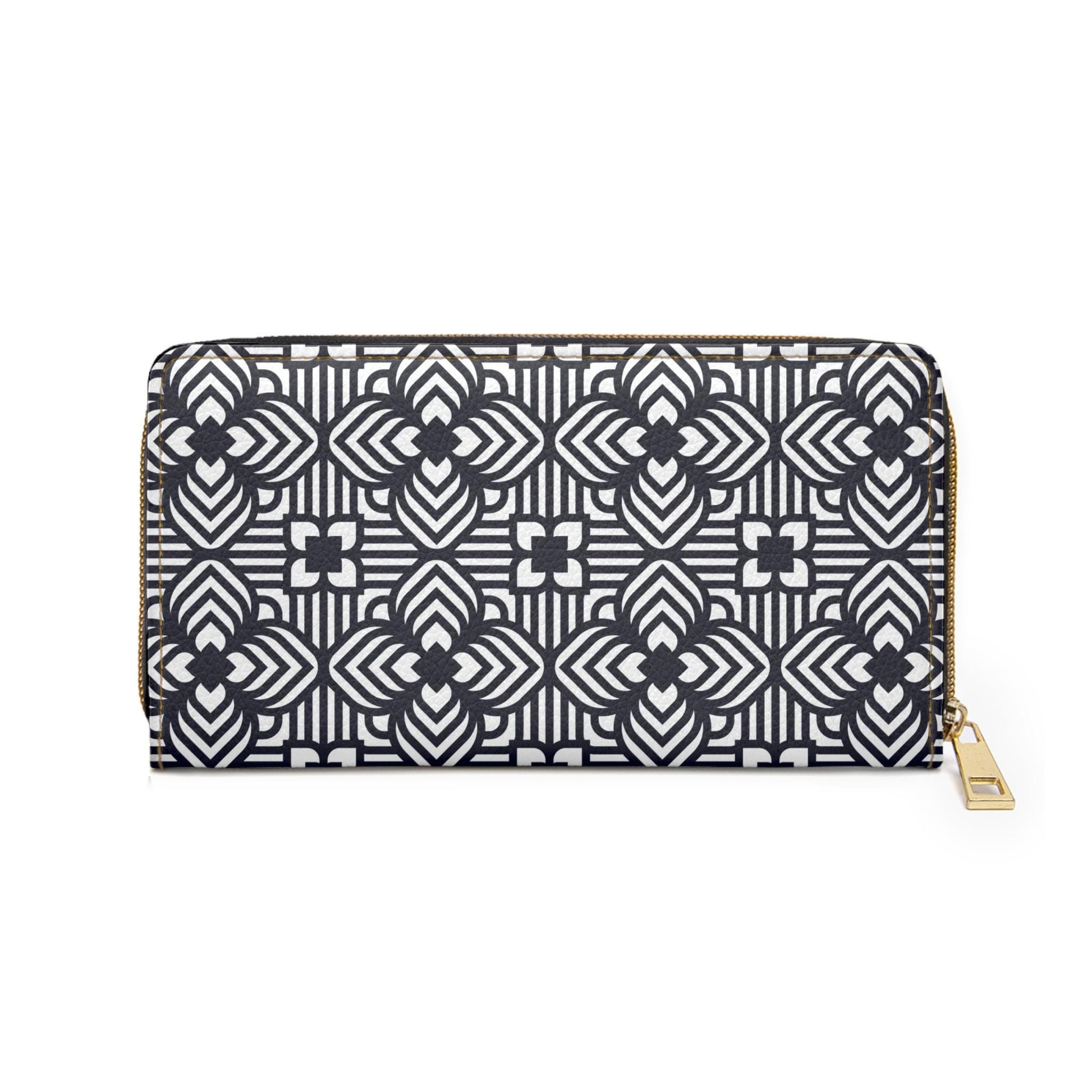 Elegant Floral Zipper Wallet, Stylish Accessory for Everyday Use, Ideal for Gifting, Travel, Organization, Minimalist Design - A Kingdom Lifestyle