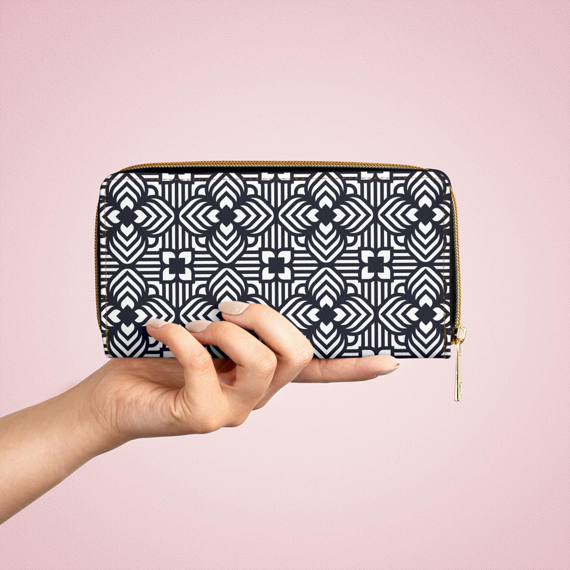 Elegant Floral Zipper Wallet, Stylish Accessory for Everyday Use, Ideal for Gifting, Travel, Organization, Minimalist Design - A Kingdom Lifestyle