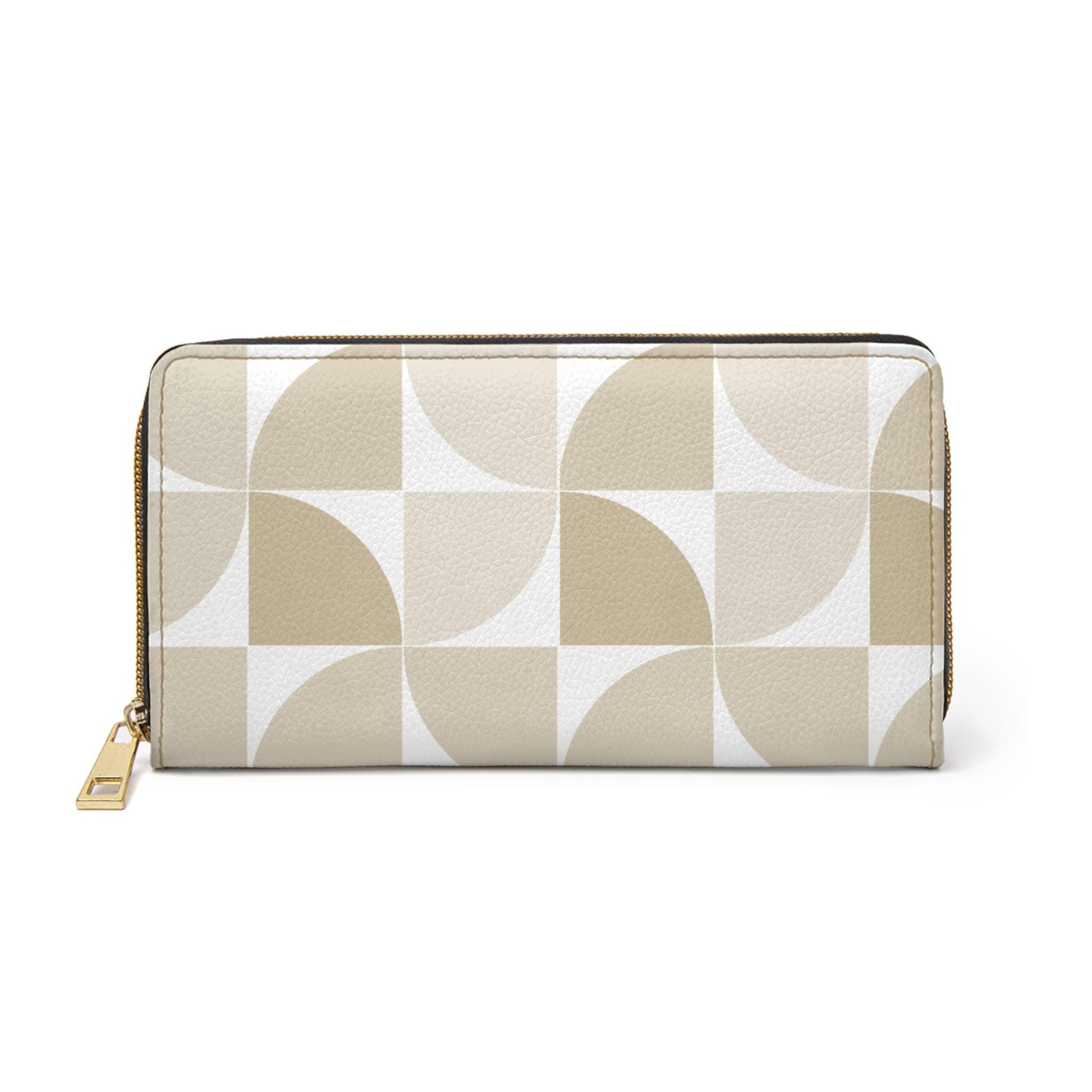 Modern Geometric Zipper Wallet, Stylish Organizer, Gift for Her, Chic Clutch, Essential Travel Accessory Minimalist Design - A Kingdom Lifestyle