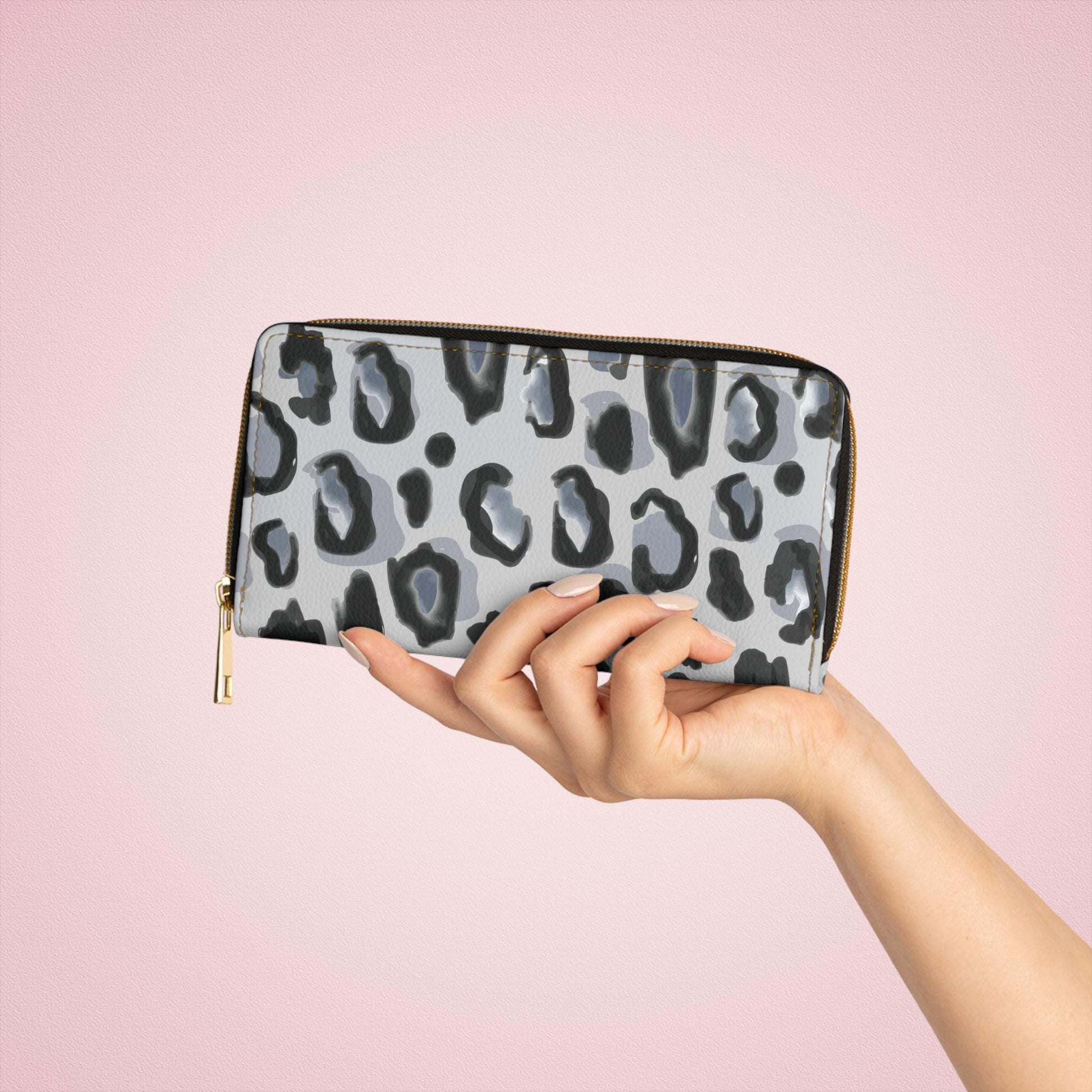Stylish Leopard Print Zipper Wallet, Trendy Clutch, Animal Print Wallet for Her, Birthday Gift, Fashion Accessory - A Kingdom Lifestyle