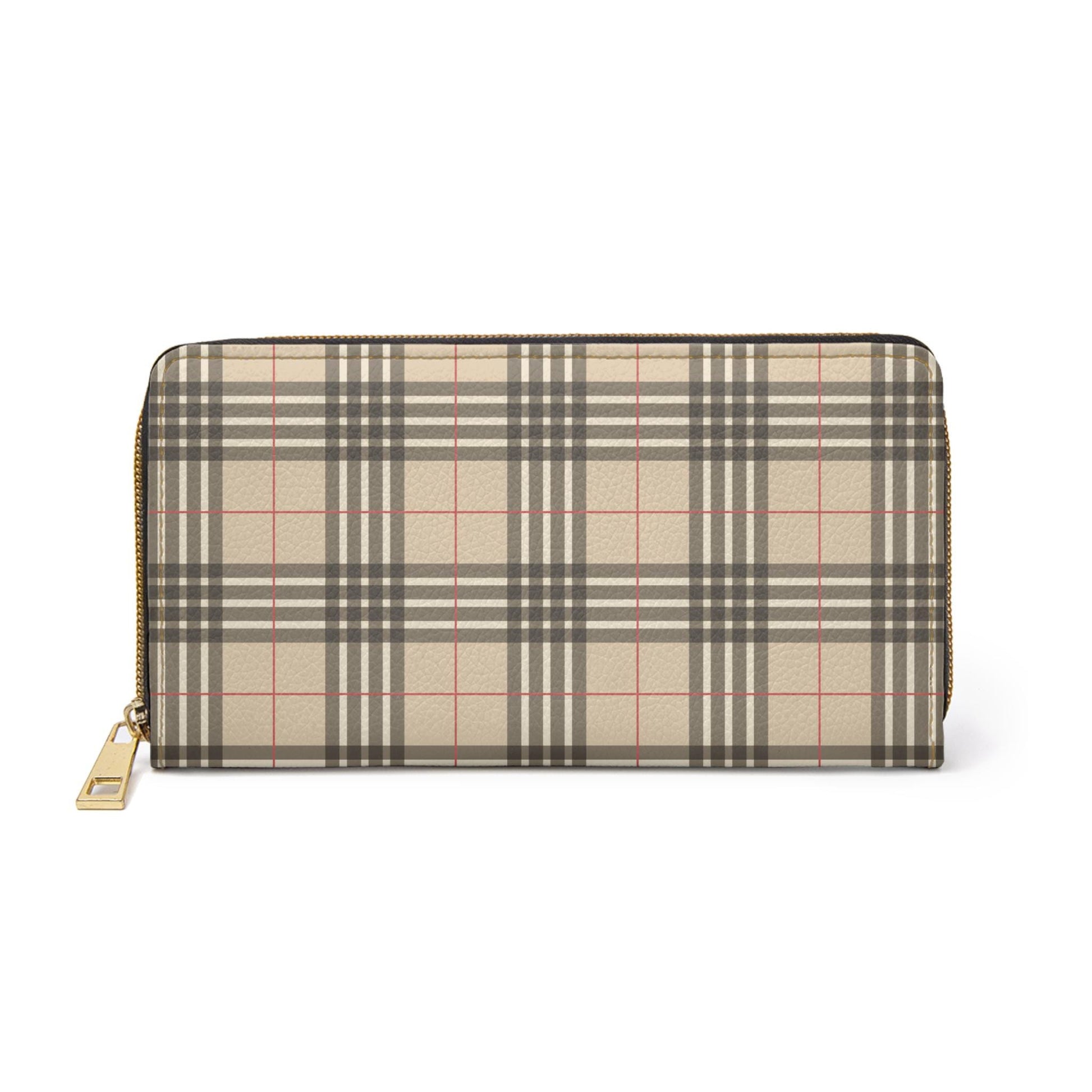 Chic Plaid  Zipper Wallet | Classic Plaid Design, Stylish Clutch, Perfect Gift for Her, Everyday Use, Fashion Accessory - A Kingdom Lifestyle