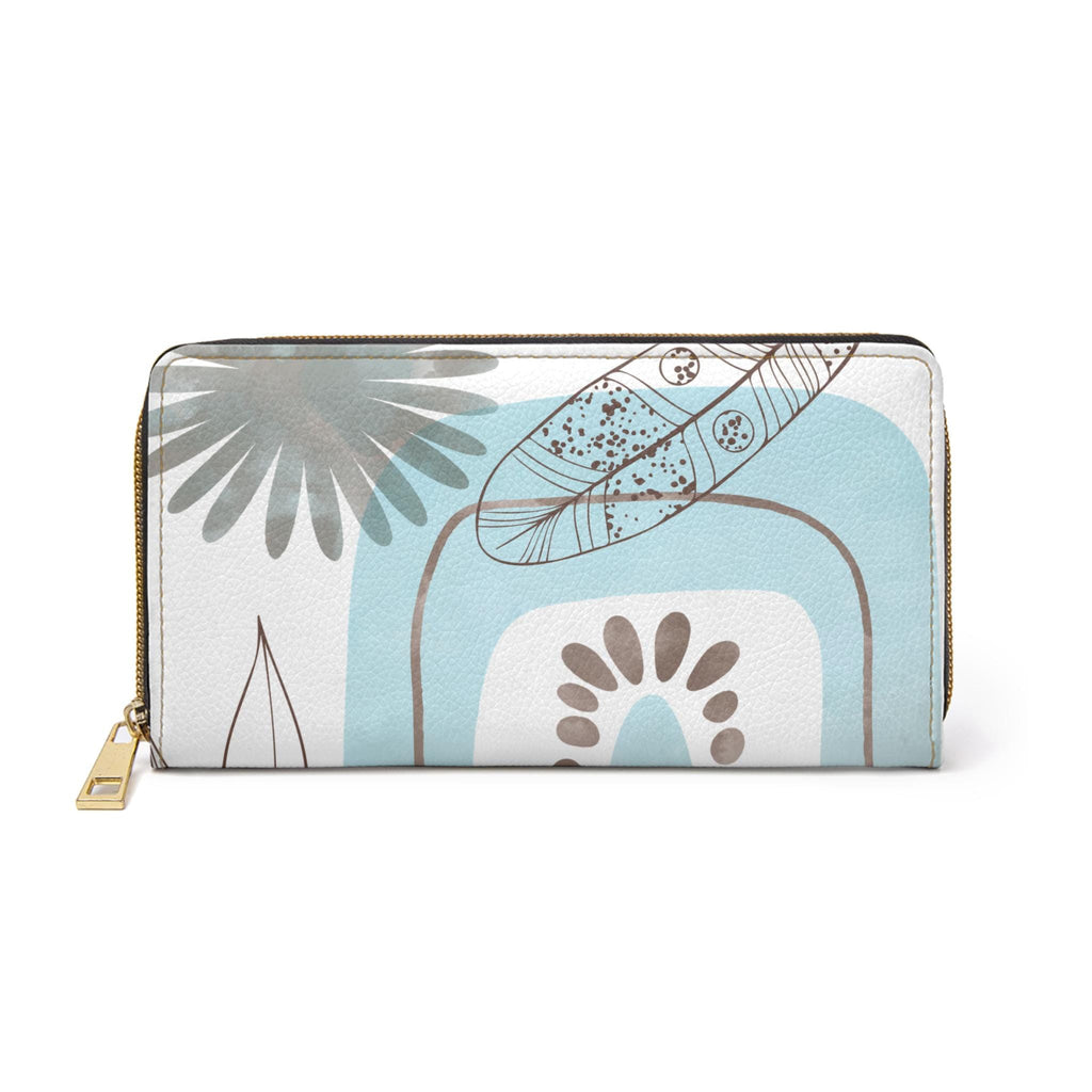 Elegant Abstract Pattern Zipper Wallet, Modern Clutch for Women, Stylish Purse, Gift for Her, Minimalist Accessory - A Kingdom Lifestyle