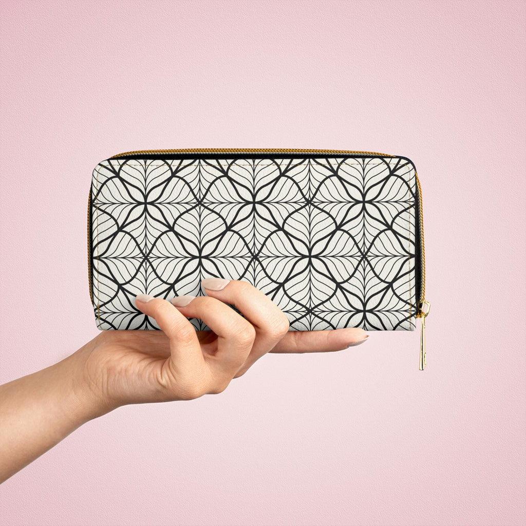 Elegant Floral Zipper Wallet, Stylish Travel Organizer, Floral Print Purse, Perfect Gift for Her, Everyday Use, Mother's Day - A Kingdom Lifestyle