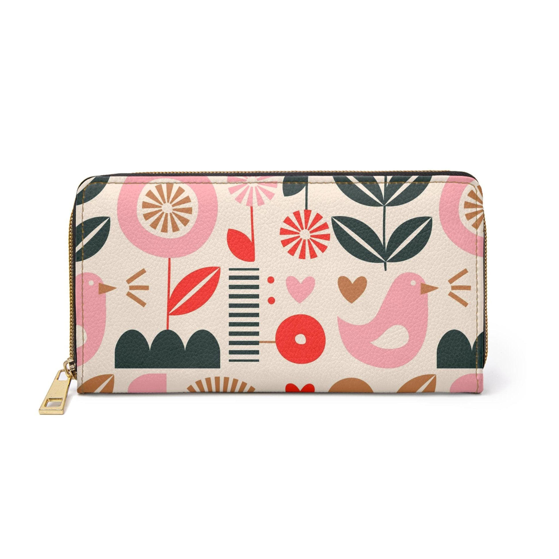 Colorful Floral Zipper Wallet | Cute Card Holder, Gift for Her, Spring Accessory, Everyday Use, Travel Organizer, Birthday Gift - A Kingdom Lifestyle