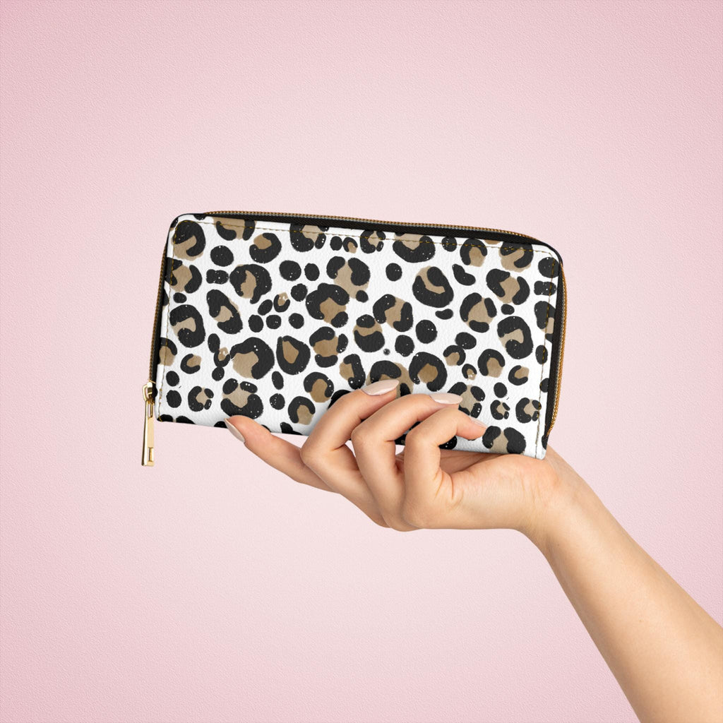 Leopard Print Zipper Wallet, Stylish Clutch for Women, Trendy Accessory, Gift for Her, Everyday Use, Fashion Statement - A Kingdom Lifestyle